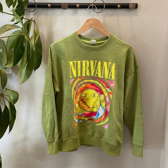 Nirvana Smiley Face Tie-Dye Sweatshirt | Official Merch, Small, 90s inspo, NWOT - Picture 2 of 7